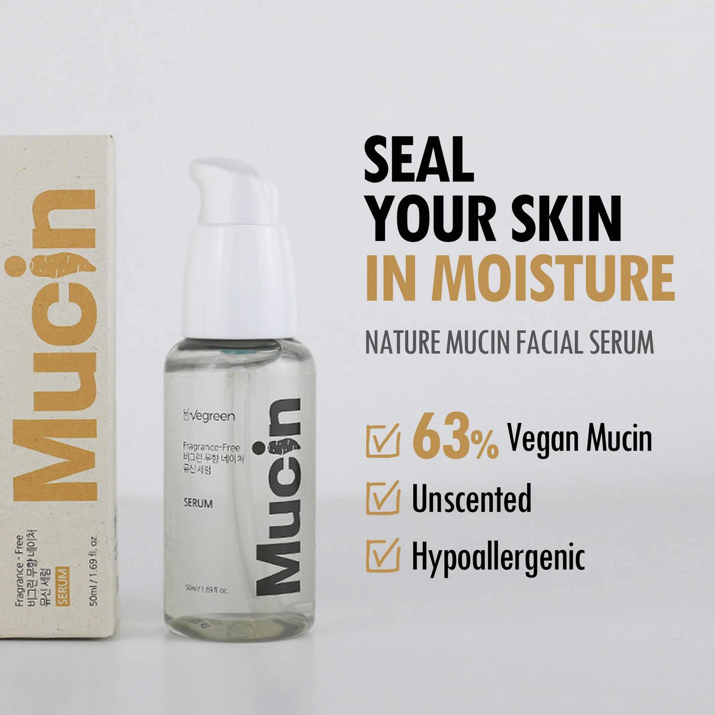 VEGREEN Fragrance-free Nature Mucin Serum