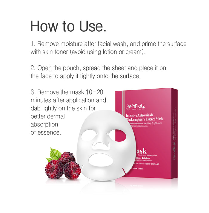 REINPLATZ Intensive Anti-wrinkle Blackraspberry Essence Mask